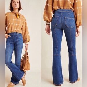 Anthropologie Pilcro High-Rise Carpenter Bootcut Jeans Flare Leg Size 28